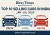 Top 10 Selling Cars in India (Jan–Jul 2025)