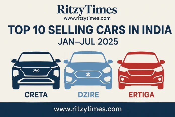 Top 10 Selling Cars in India (Jan–Jul 2025)